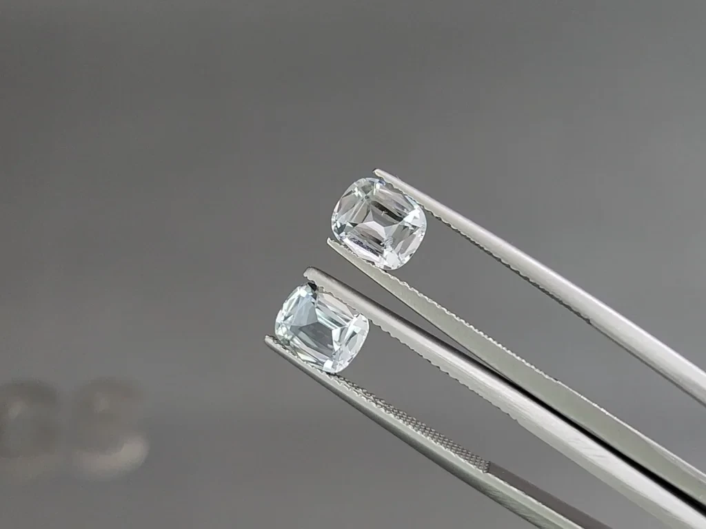 Set aus kissenförmigen aquamarinen 3,43 karat, Madagaskar Image №4