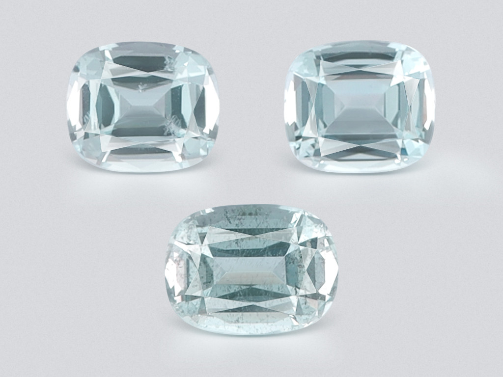 Set aus kissenförmigen aquamarinen 3,43 karat, Madagaskar Image №1