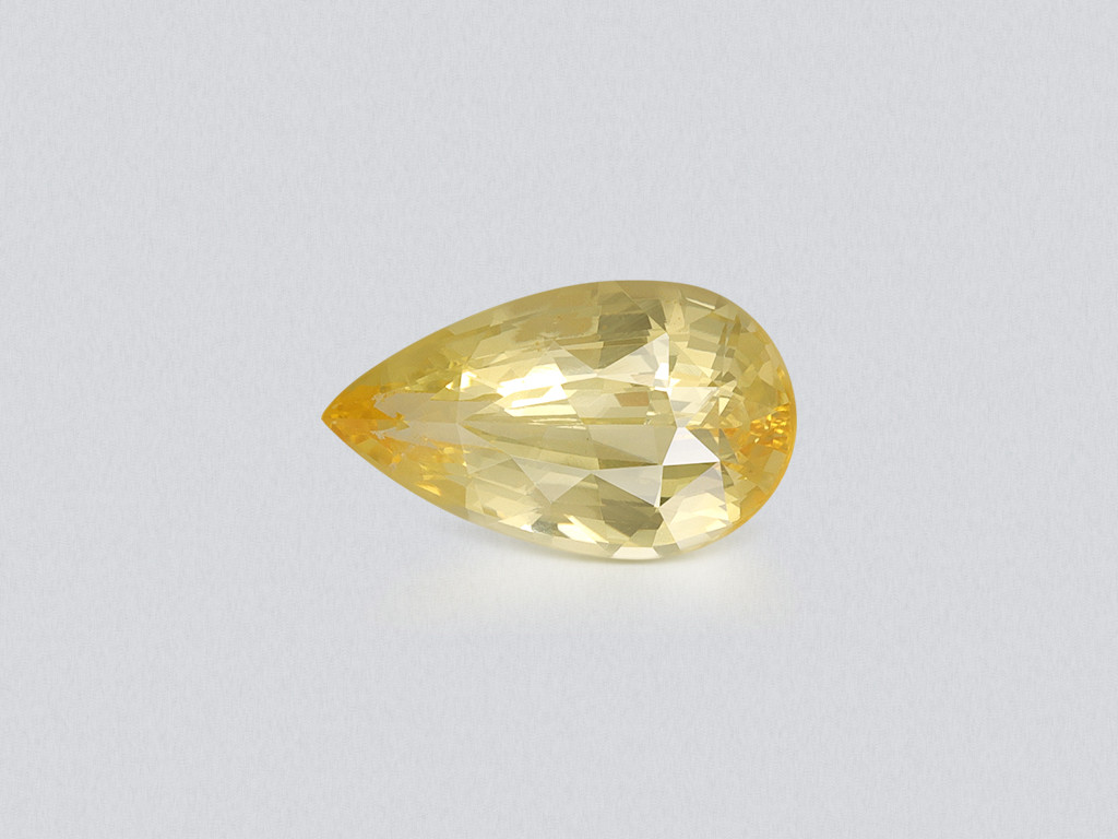 Unbehandelter gelber saphir im birnenschliff 3,28 karat, Sri Lanka Image №1