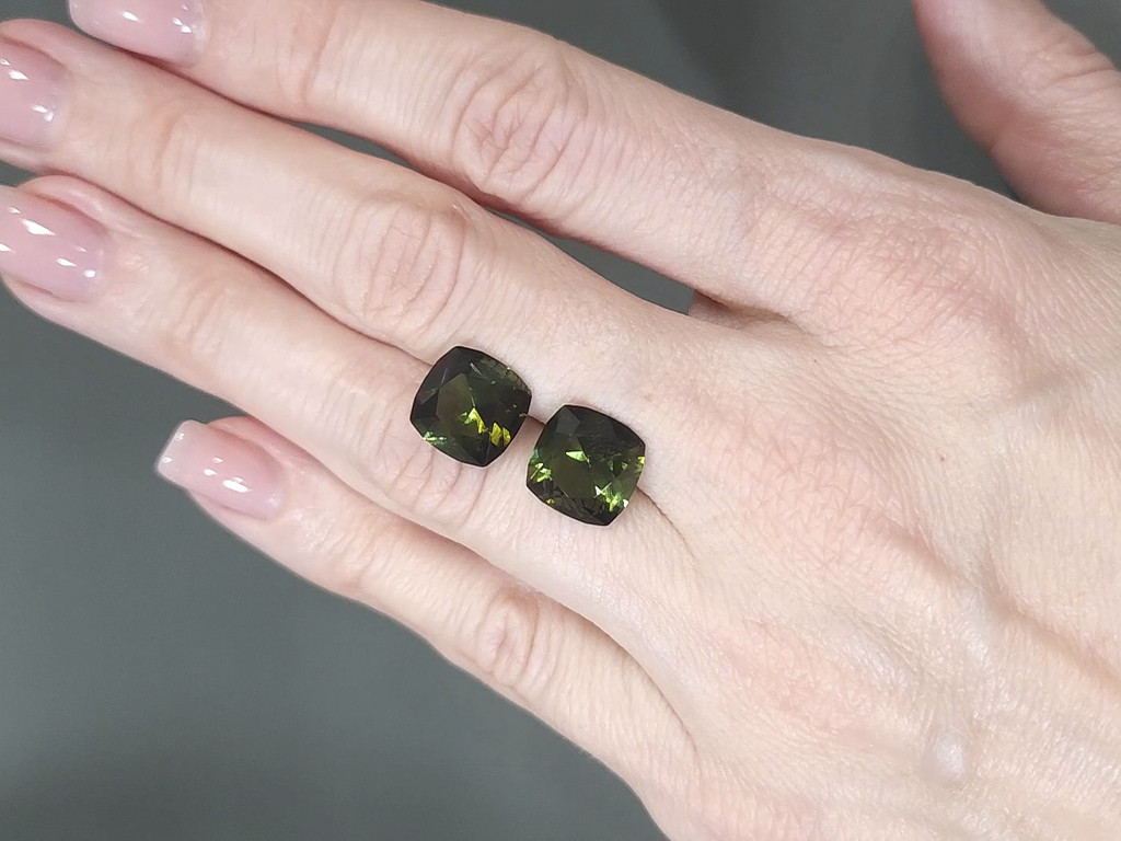 A pair of verdelites from Madagascar, 10.81 carats Image №3