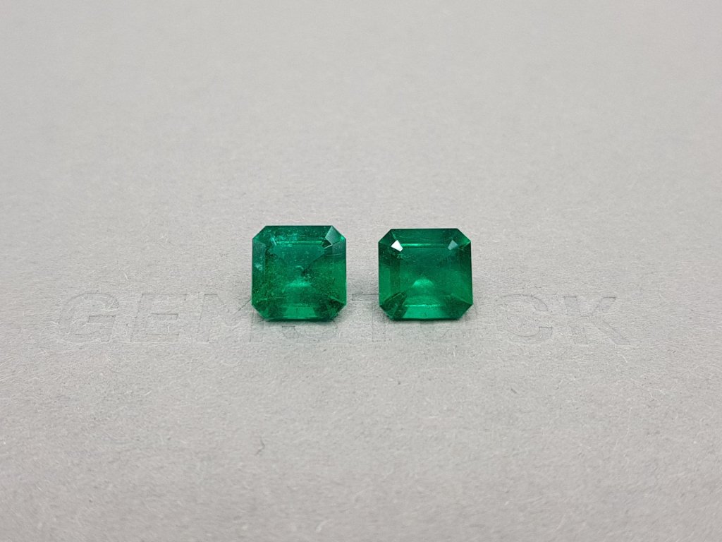 Pair of Colombian Muzo Green emeralds 4.45 ct Image №1