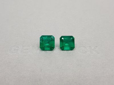 Pair of Colombian Muzo Green emeralds 4.45 ct photo