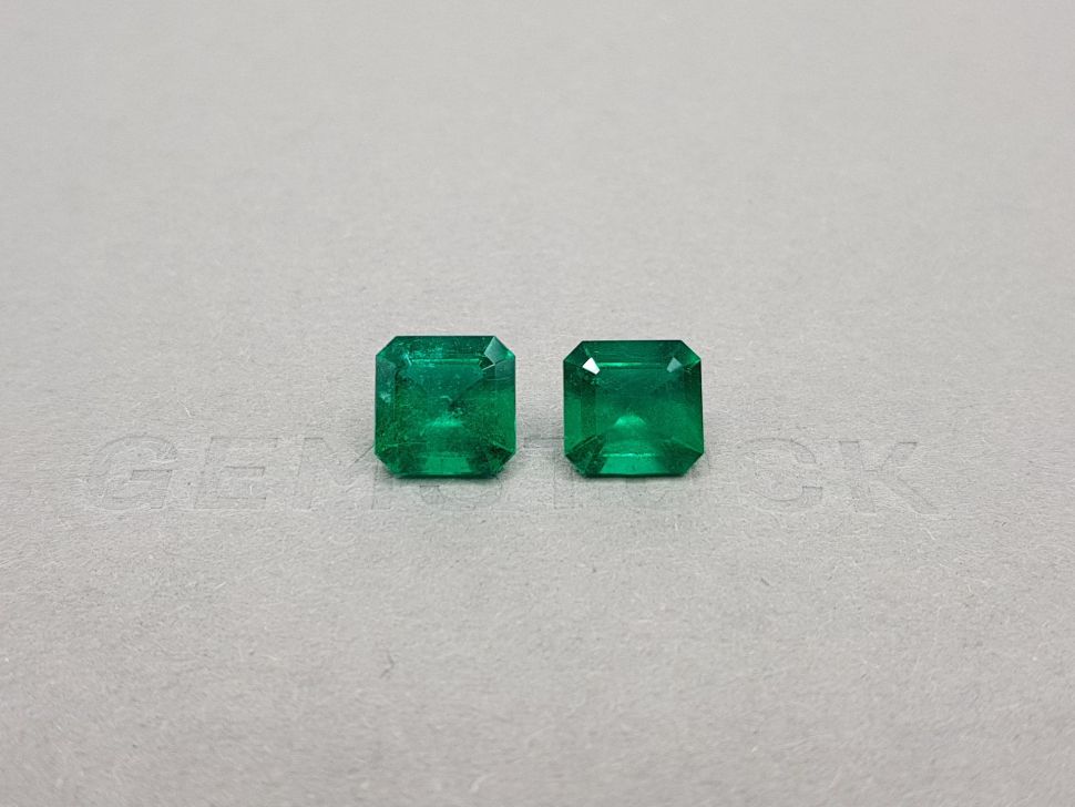 Pair of Colombian Muzo Green emeralds 4.45 ct Image №1