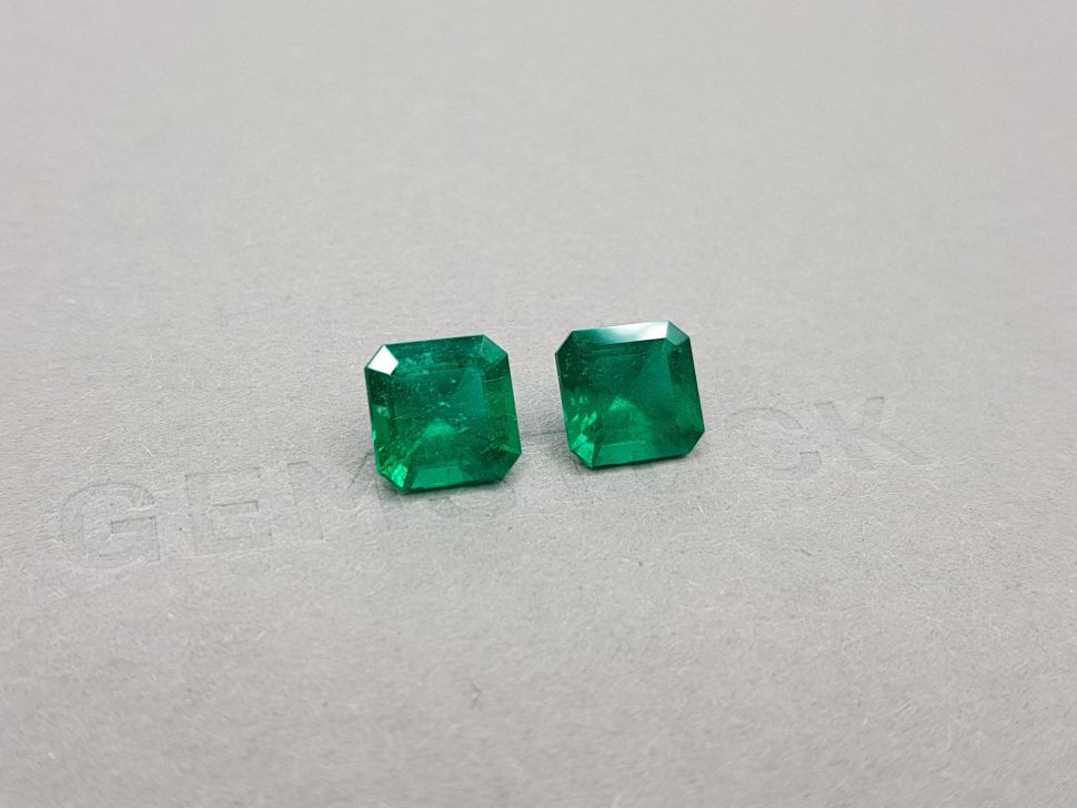 Pair of Colombian Muzo Green emeralds 4.45 ct Image №2
