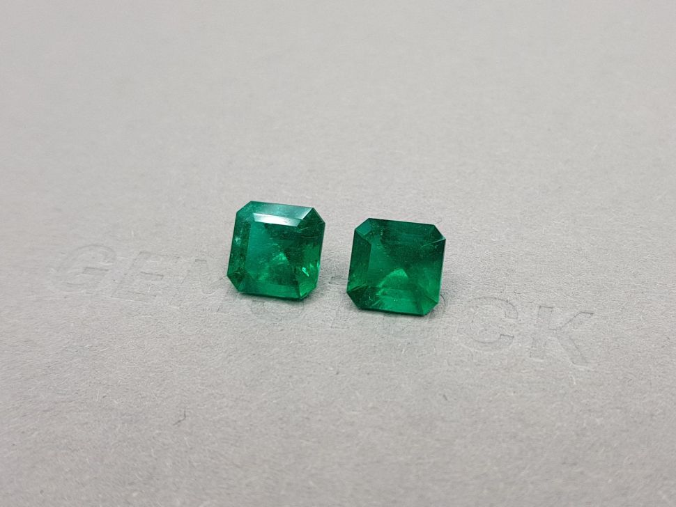 Pair of Colombian Muzo Green emeralds 4.45 ct Image №3