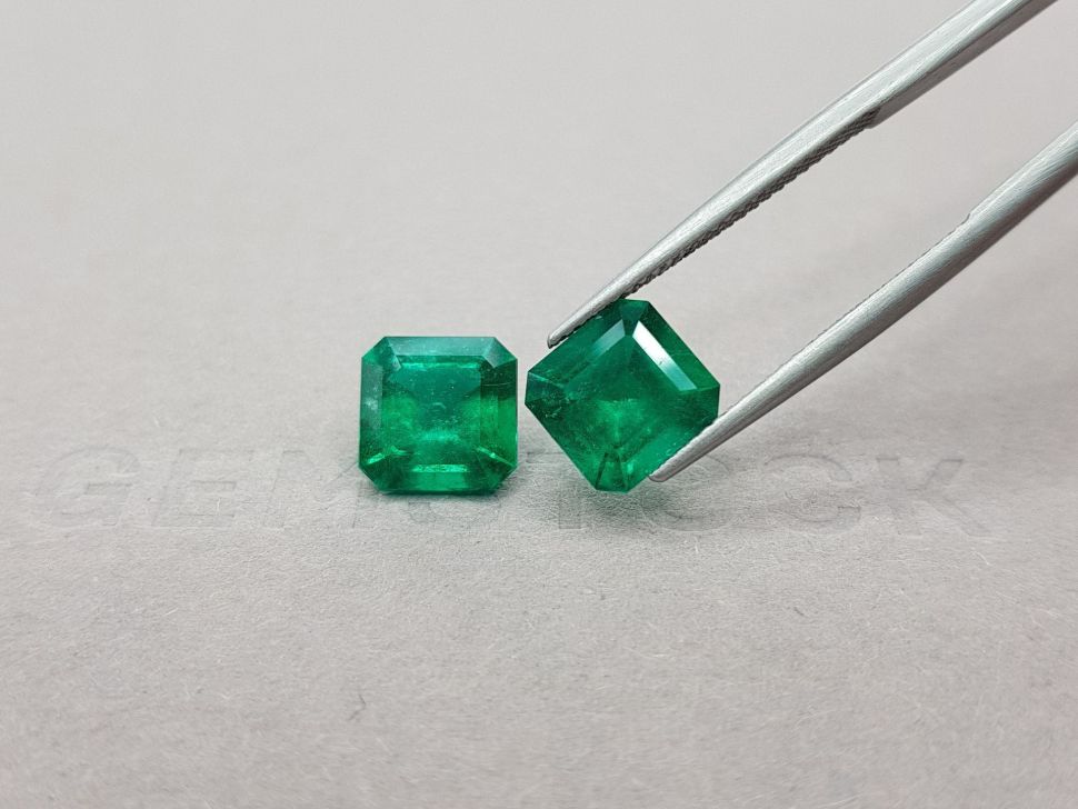 Pair of Colombian Muzo Green emeralds 4.45 ct Image №4