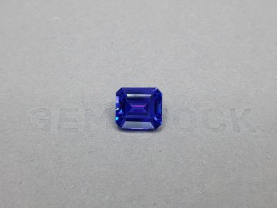 Royal blue color tanzanite in octagon cut 4.35 ct photo