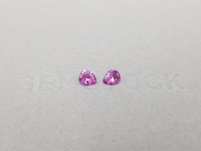 Pair of unheated pink sapphires 0.94 ct, Madagascar photo