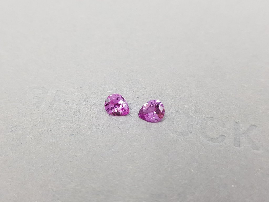 Pair of unheated pink sapphires 0.94 ct, Madagascar Image №3