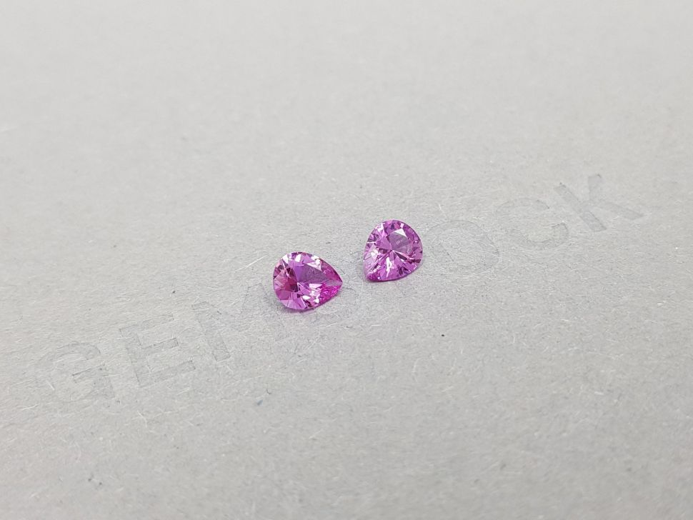 Pair of unheated pink sapphires 0.94 ct, Madagascar Image №2