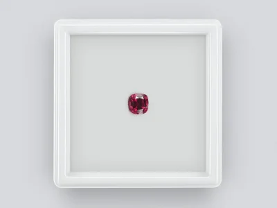 Grenat rhodolite taille coussin 1,37 ct, Sri Lanka photo