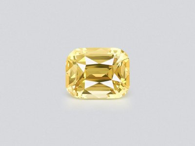 Untreated vivid yellow sapphire in cushion cut 6.37 carats, Sri Lanka photo