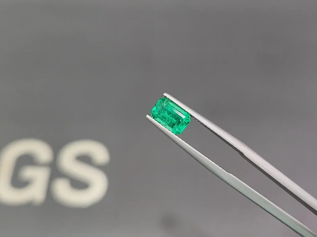 Émeraude taille octogonale vert intense 1,25 carat, Panjshir Image №3