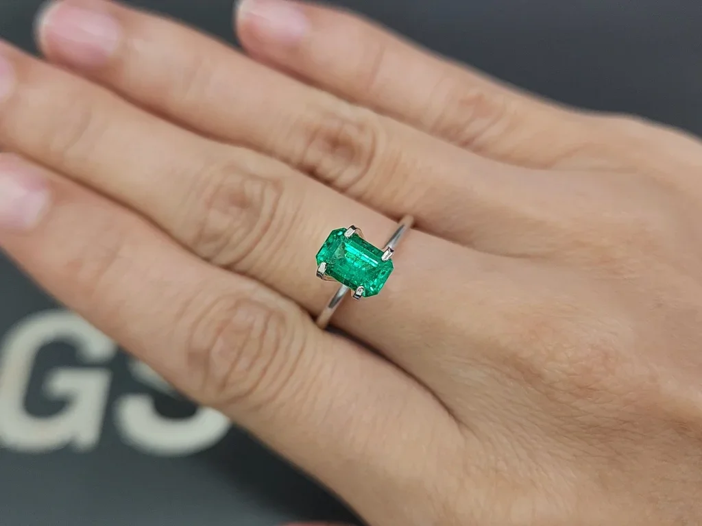 Émeraude taille octogonale vert intense 1,25 carat, Panjshir Image №5