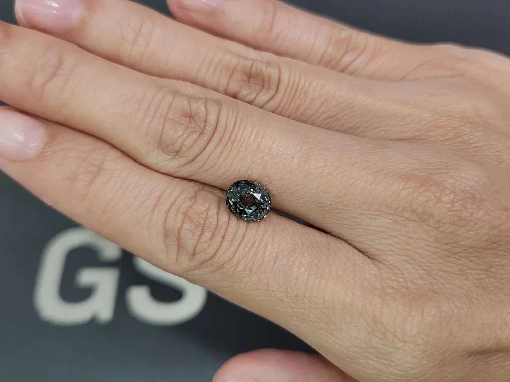 Saphir ovale bleu sarcelle non chauffé de 2,53 carats, Sri Lanka Image №2