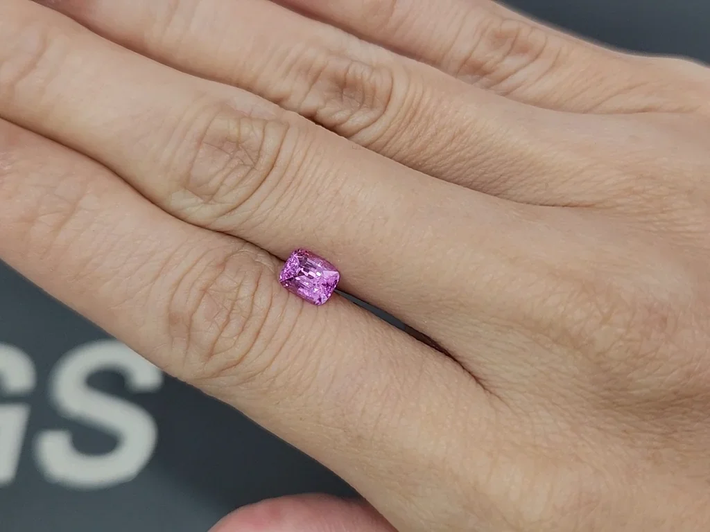 Unbeheizter pastellrosa saphir im kissenschliff 1,02 carats, Madagaskar Image №2
