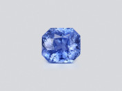 Saphir bleu bleuet taille radiant 5,00 carats, Sri Lanka