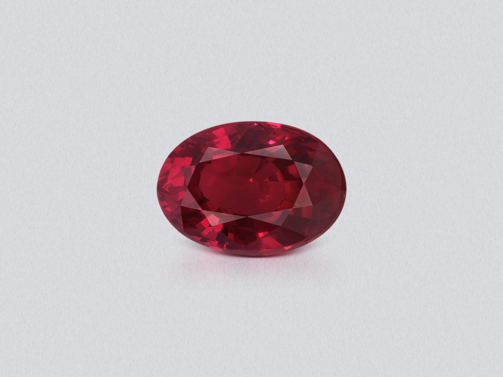 Unheated ruby Pigeon blood oval cut 2.05 carats, Mozambique. GRS Image №1