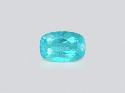 Investment-grade neon-blue Paraiba tourmaline, cushion cut, 5.26 carats, Brazil, GRS, GIA photo