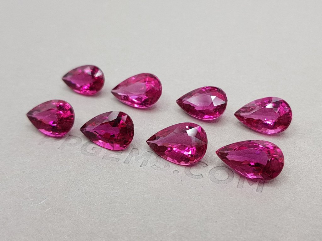 Lot of bright pear cut rubellites 27.80 ct Image №3