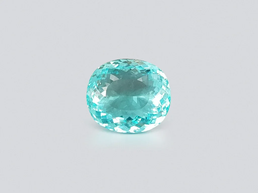 Large neon blue tourmaline Paraiba in cushion cut 75.14 ct, Mozambique Image №1