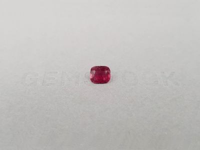 Intense pinkish-red rubellite tourmaline in cushion cut 0.80 ct photo