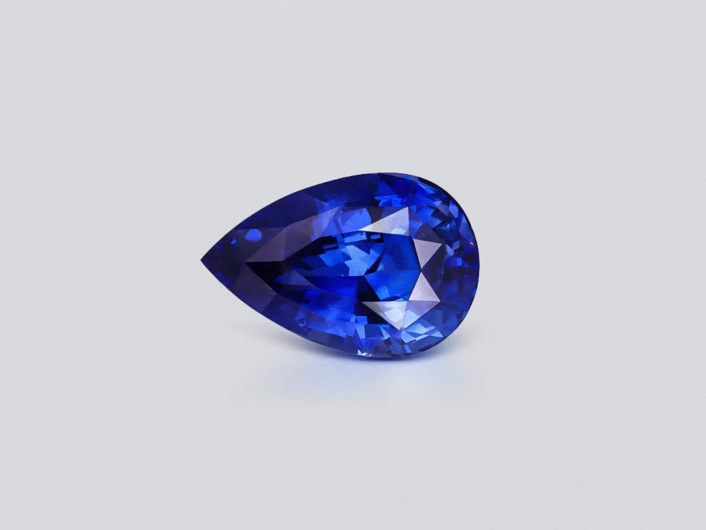 Saphir bleu royal taille poire 5,31 carats, Sri Lanka Image №1