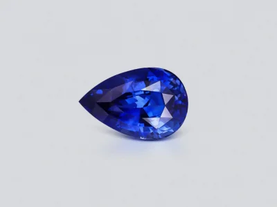 Saphir bleu royal taille poire 5,31 carats, Sri Lanka photo