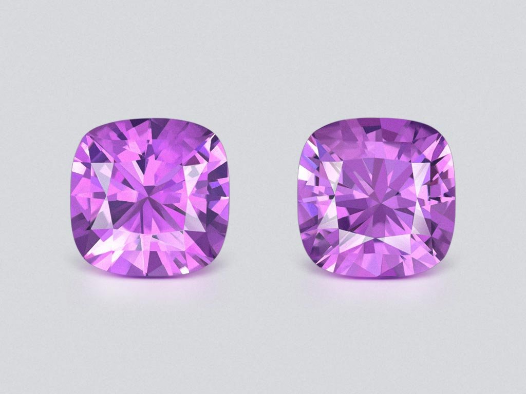  Paar Amethyste im Kissenschliff, 6,07 Karat, Brasilien  Image №1