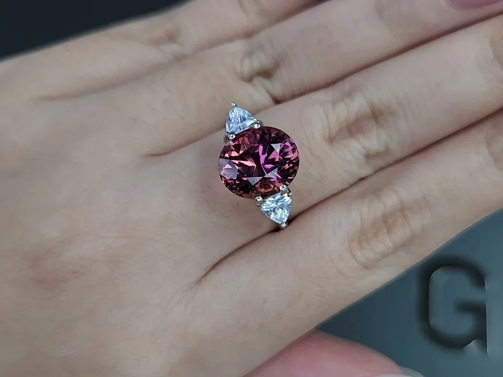 Tourmaline rose orange taille ovale de 4,93 ct, Afrique Image №5