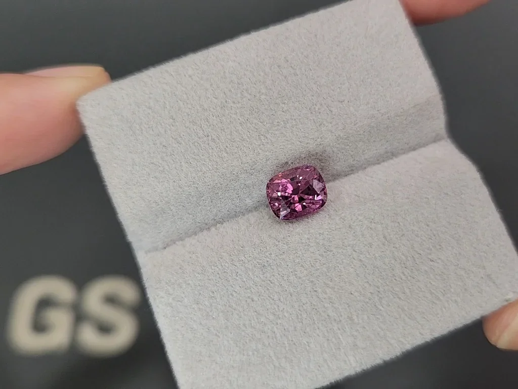Purple spinel cushion cut 1.69 carats, Vietnam Image №4