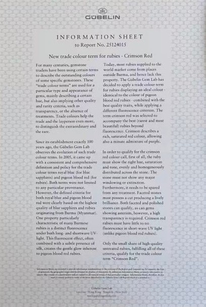 Unheated ruby Crimson Red oval cut 2.06 carats, Mozambique. Gubelin Image №8