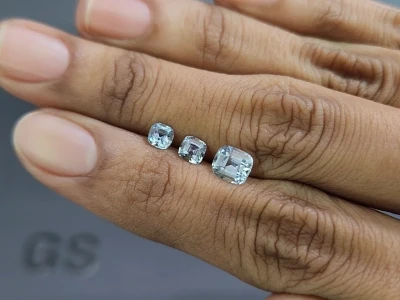 Ensemble aigues-marines taille coussin 1,62 carat, Madagascar photo