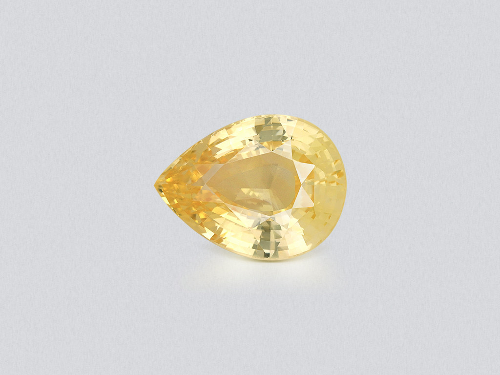 Saphir jaune non chauffé de 7,04 carats, taille poire, du Madagascar Image №1