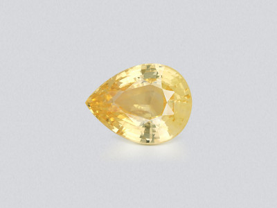 Unbehandelter gelber saphir birnenförmig geschliffener 7,04 karat, Madagascar photo