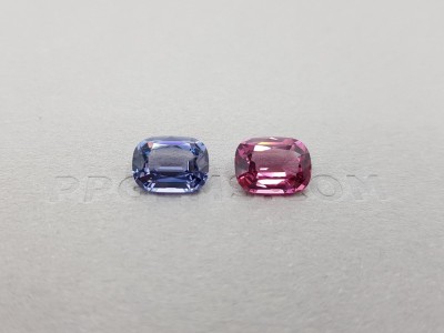 Pair of spinels from Burma and Sri Lanka 4.48 ct photo