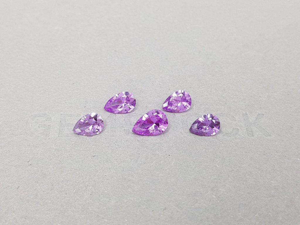 Set of intense purple Madagascar sapphires 2.91 ct Image №1