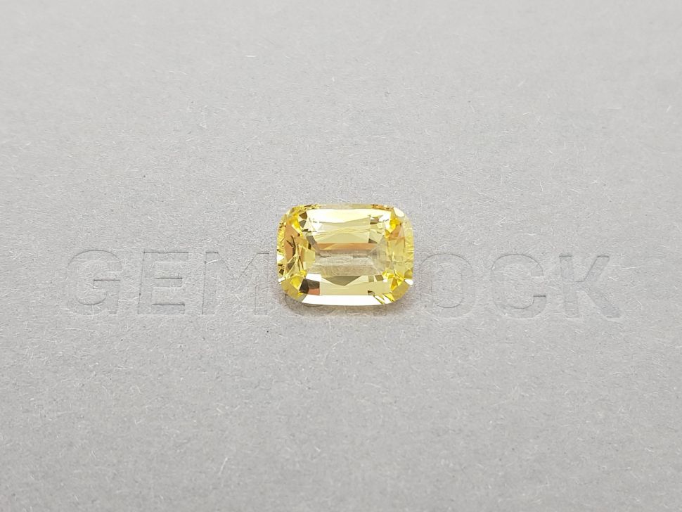Yellow unheated cushion cut sapphire 5.57 ct, Sri Lanka Image №1