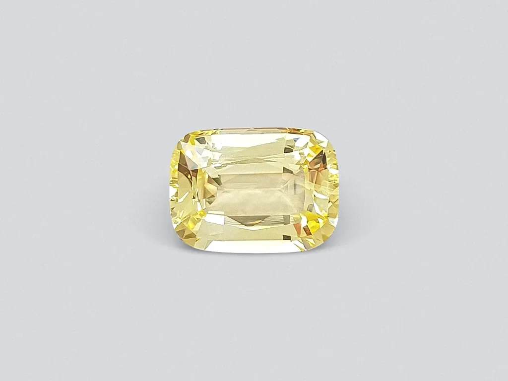 Yellow unheated cushion cut sapphire 5.57 ct, Sri Lanka Image №1