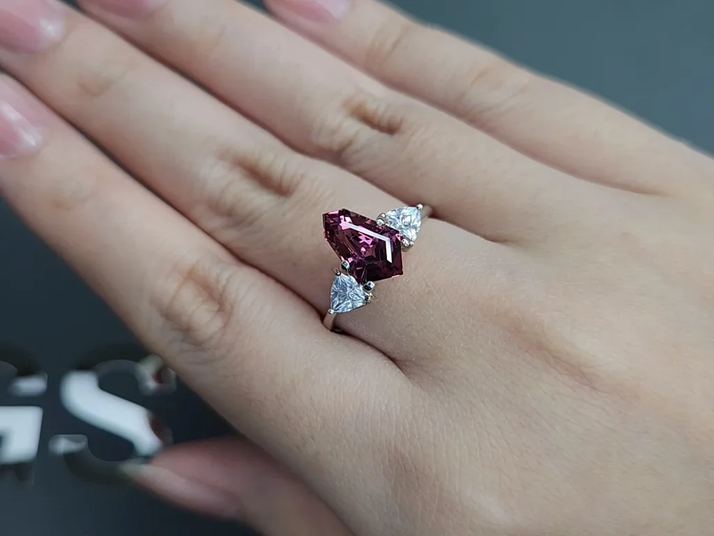 Purple spinel in fancy cut 2.18 carats, Burma Image №5