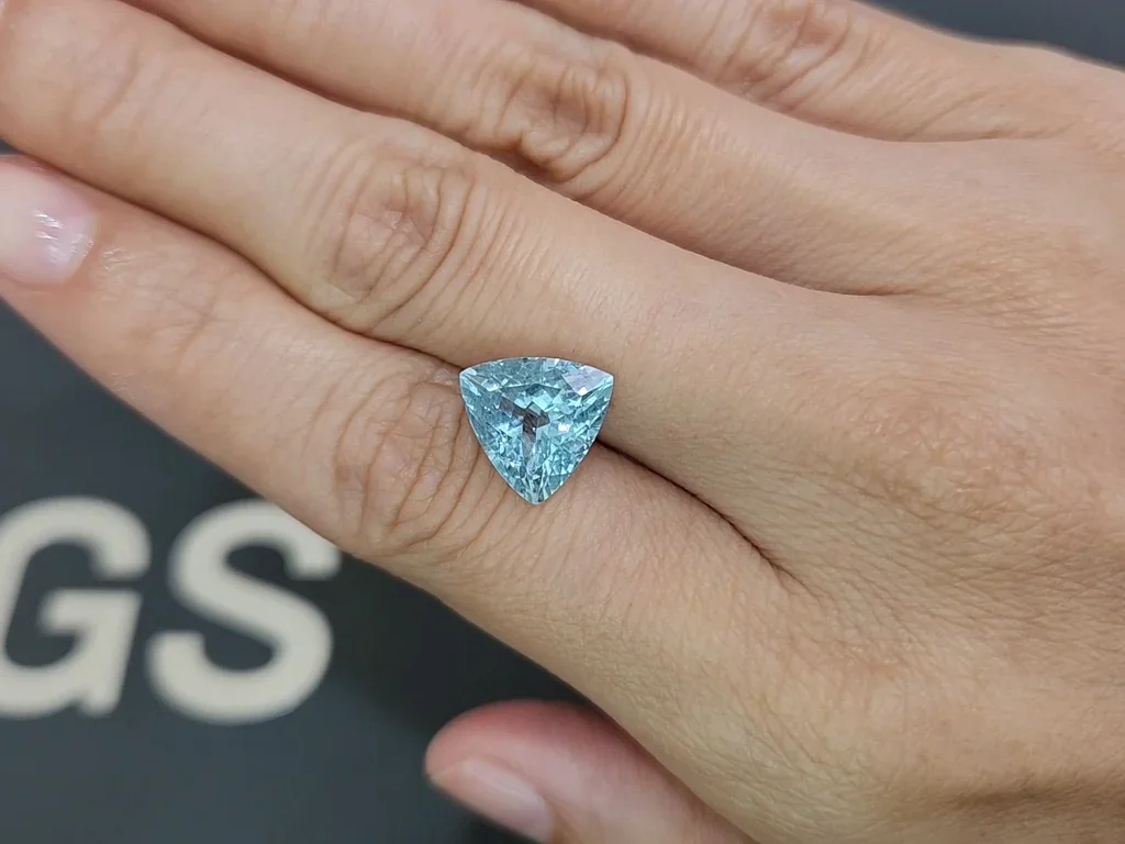 Aquamarin im trillionschliff 3,94 karats, Brazil Image №2