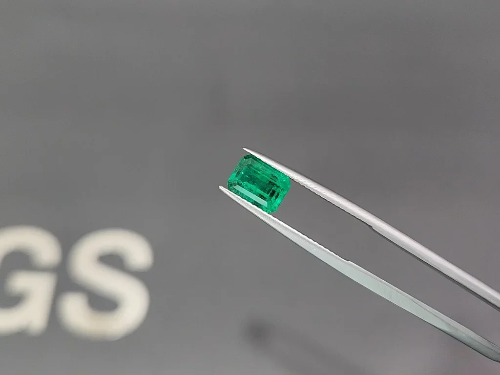 Émeraude octogonale vert vif de 1,54 carat, Pakistan Image №3