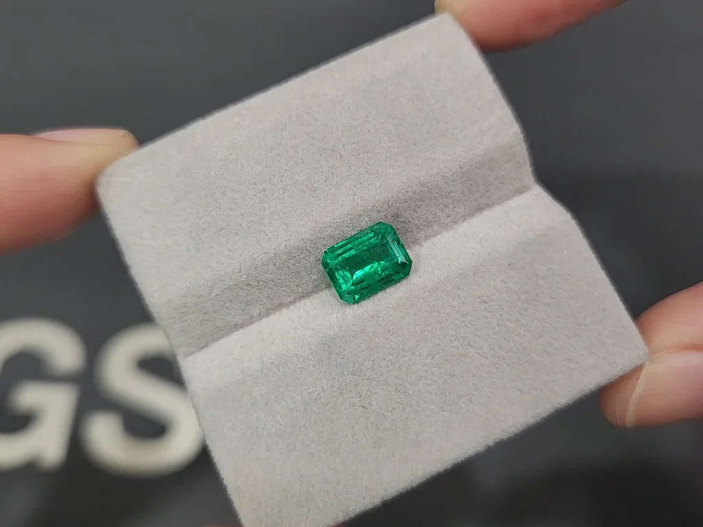Émeraude octogonale vert vif de 1,54 carat, Pakistan Image №4