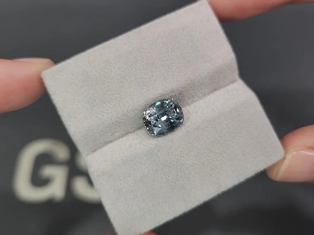 Unbeheizter blaugrüner saphir im kissenschliff 3,66 karats, Sri Lanka Image №4