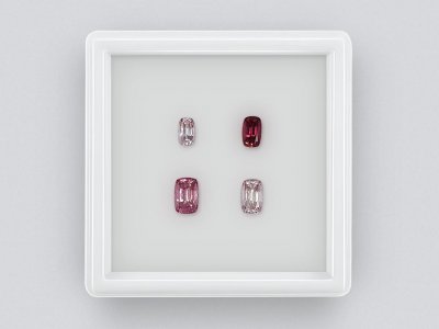 Conjunto de turmalina rosa en contraste de 1,21 ct photo