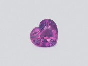 Saphir rose rutile taille cœur non chauffé, effet soie, 1,04 ct, Sri Lanka
