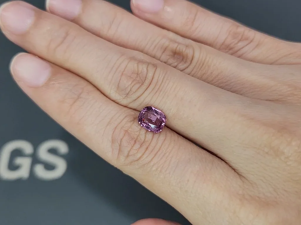 Purple spinel cushion cut 1.78 carats, Vietnam Image №2