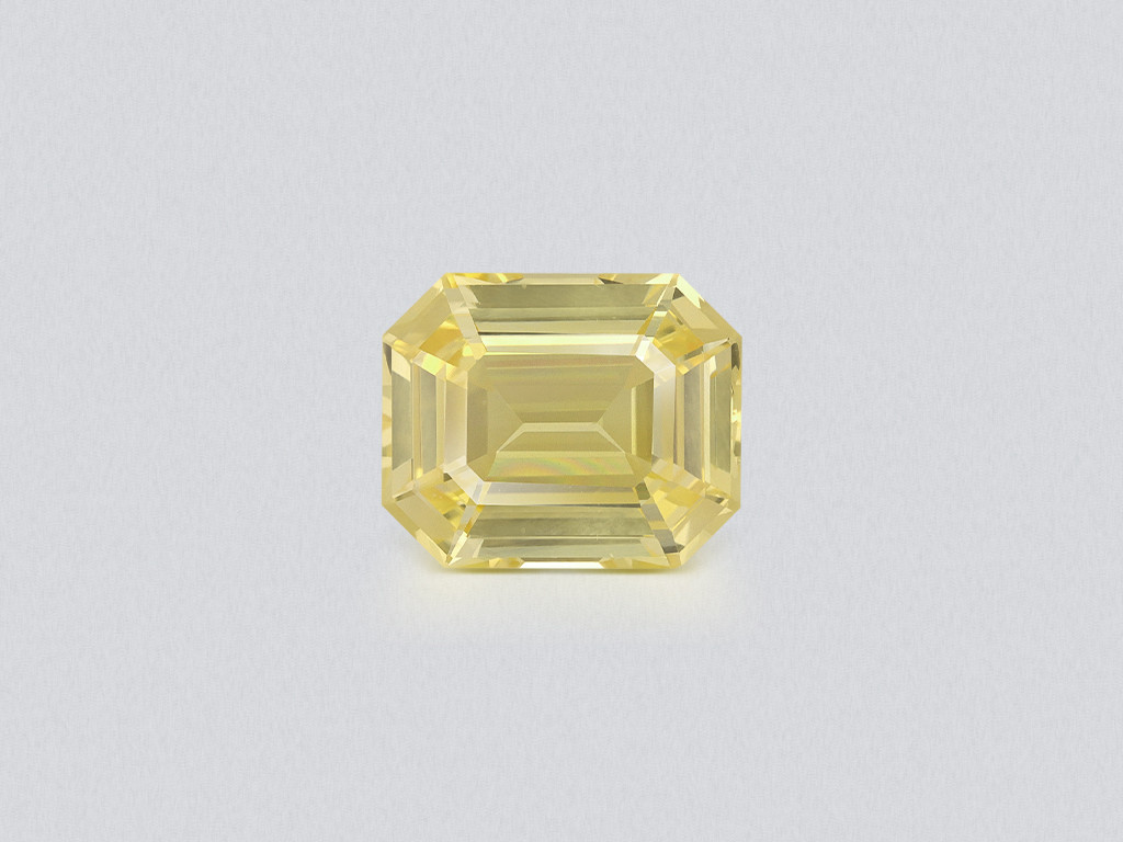 Saphir jaune vif non chauffé de 9,01 carats, taille octogonale, Sri Lanka Image №1