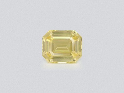 Saphir jaune vif non chauffé de 9,01 carats, taille octogonale, Sri Lanka photo