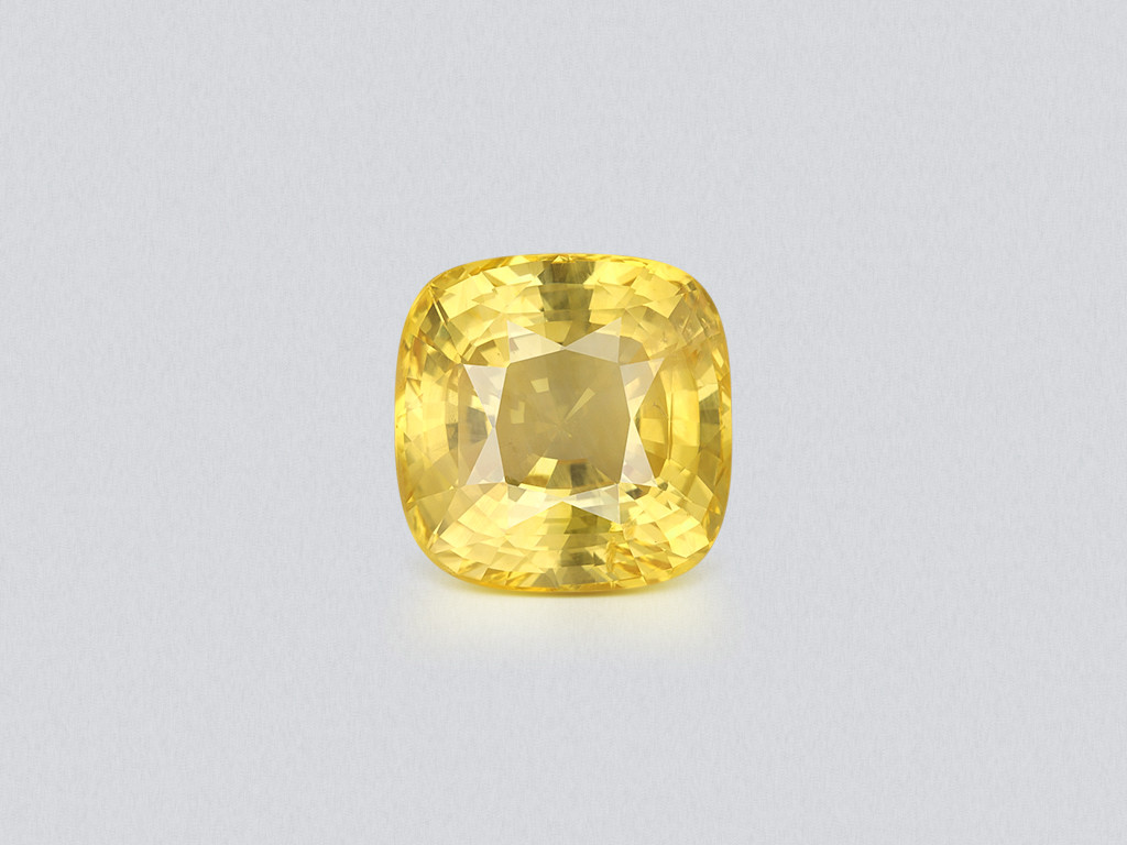 Unbehandelter gelber saphir im cushion schliff 45,46 karat, Sri Lanka Image №1